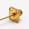 Gold Plated SMA Femelle Flange 4 Trous pour LE mont PCB