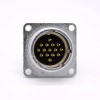 15 Pin Connector P24 Masculino Straight Socket Square 4 buracos Flange Montagem Solder Cup para cabo