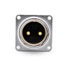 2 Pin Macho Conector P28 Straight 4 Buracos Flange Soquetes