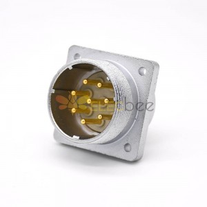 8 Pin Conector P32 Masculino Straight Socket Square 4 buracos Flange Montagem Solder Cup para cabo
