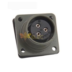 MS3102A16-10S Industrial 16-10 Contact Arrangement Panel Mount MS5015 Series 3 Pin Female Connector