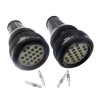 Conectores Ferroviarios TY48 20pin Shell Size48 Macho Socket Straight Flange tipo Conector
