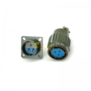 Y2M-3TK Military Metal Female 3 Pins Circular Connector