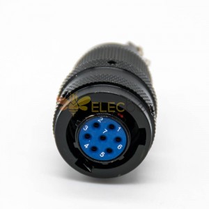 Y11P Circular Electric Connector 7Pin Male Butt-Joint Female Straight Panel Mount Cable Solder Cup Solder 4 Hole Flange plug+socket plug+socket