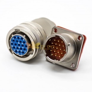 Y11P Plug&Socket 19Pin Panel Mount 14 Shell Size Aluminum alloy Female Butt-jiont Male Straight Bayonet Coupling Connector Branchement féminin