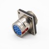 10 Pin Connector Female Butt-jiont Male Y27G Plug&Socket 4 Hole-Flange Admiralty Metal Solder cup Bayonet Coupling Straight Male Plug