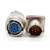 12 Pin Electrical Connector Y50EX 14 Shell Size Straight Bayonet Coupling Solder Male Butt-Joint Female Female Plug