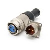 2 Pin Connector Y50DX Plug&Socket Straight Female Butt-jiont Male panel mount Bayonet Coupling Solder cup Aluminum alloy Male Socket