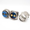XCD 36 Shell 2Pin Bayonet Coupling Cable Plug Socket Solder Cup 4 Hole Flange Male Butt-Joint Female Connecteur plug-socket
