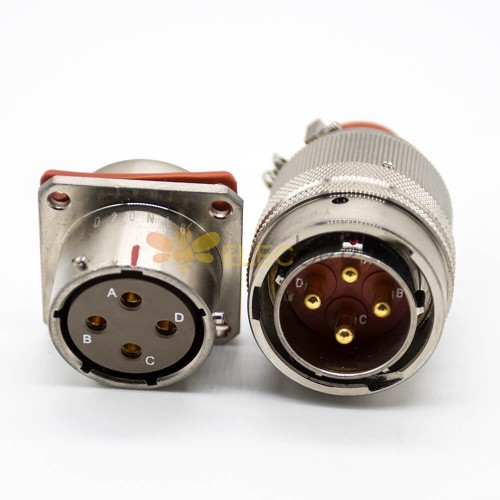 YGD Connector 16 Shell Size 4Pin Straight Solder cup Bayonet Coupling Plug-Socket Female Butt-jiont Mâle prise mâle