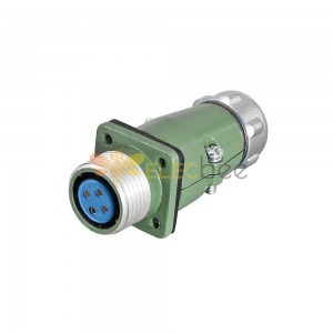 Reverse Mount Female Socket YD20 4 Pin 25A Waterproof Aviation Connector Straight-Reverse Mount ZP