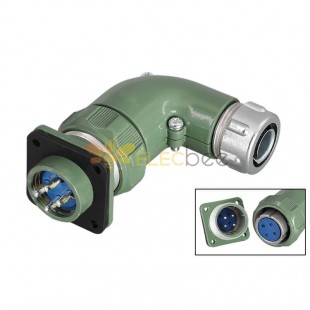 Right Angle YD28 Series 4 Pin-Formal TR+Z Female Plug Male Socket 25Aavation Connector