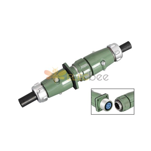 TQ + ZQ YD20 5 Pin 10A Connettore aeronautico impermeabile spina + presa montaggio dritto-inverso