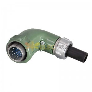 YD28-Serie, wasserdichter 15-poliger, rechtwinkliger, umgekehrt montierter TS-Stecker – 10 A Avation-Stecker