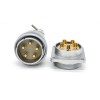 PlugSocket Masculino Feminino P40 Straight 5 Pin Plug para cabo 4 buracos Flange Receptacles