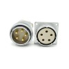 PlugSocket Masculino Feminino P40 Straight 5 Pin Plug para cabo 4 buracos Flange Receptacles