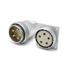 PlugSocket Masculino Feminino P40 Straight 5 Pin Plug para cabo 4 buracos Flange Receptacles