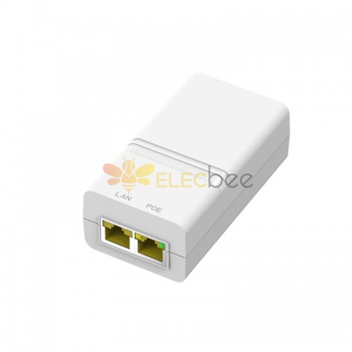 30W PoE Injecter single port midspan Injector with 2 Pair output to 30watts 48Vdc 0.625mp US Plug