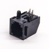 rj11 4p4c插座彎式插PCB板不帶屏蔽全塑 30pcs