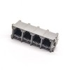 RJ11-Buchsenmodul 1*4 180-Grad-Ethernet-Netzwerk, ungeschirmt, DIP, 30 Stück