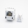 RJ11 Socket Modulo 4P4C Porta singola Bianco PCB Montaggio Non schermato CAT3