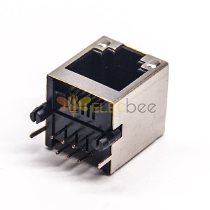 RJ12 Shielded Connectors 90 Degree Through Hole 6p6C PCB Mount 30pcs