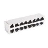 16-Port-RJ45-Stecker, 2 x 8 Buchsen, zweireihig, R/A-Abschirmung, ohne LED, 5 Stück