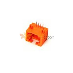 2pcs plástico RJ45 Conector Orange Plastic Network Socket Sem Luzes