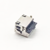 2pcs RJ45 PCB Mount 1x1 Port Low Profile Thru-Hole Tab-UP Femme