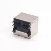 2x2 Modularer Steckverbinder 90 Grad abgeschirmte Buchse DIP Typ für PCB-Montage