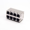 2x4 RJ45 Jack Modualr Connector Shielded Jack Through Hole PCB Mount