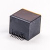RJ45插座8p8c180度貼板式接PCB板全塑黑色外殼不帶屏蔽 20pcs