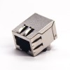 屏蔽rj45模塊彎式插PCB板帶彈片1*1單口 20pcs