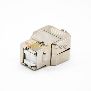 Cat5e RJ45 Jack Single Port Unshielded Through Hole Angled Network Module