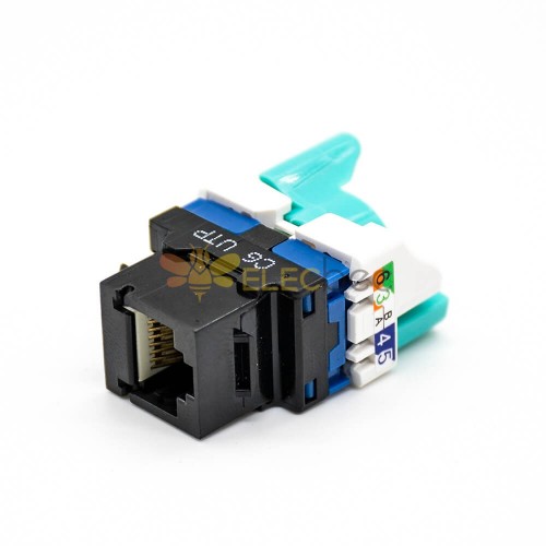 Modular Jack RJ45 Cat6 Toolless Unshielded Through Hole Single Port 180 Grad