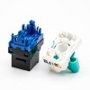 Modular Jack RJ45 Cat6 Toolless Unshielded Through Hole Single Port 180 Grad