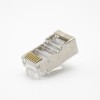 Cat5e Cat6 Cat6a Cat7을 위해 보호되는 RJ45 8P8C 네트워크 모듈 Cat6 플러그 직선 CAT5e