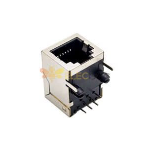 RJ12 Ethernet Port PCB Mount Shielded Jack Through Hole Right Angled