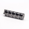 RJ45 5 Port 8P8C Jack 1x5 rechtwinklig, Durchgangsloch, ohne LED, 20 Stück