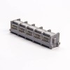 rj45模塊連接器彎式1x5母座8p8c插板接PCB板不帶屏蔽 20pcs