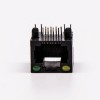 5pcs RJ45 8 핀 커넥터 여성 1 포트 블랙 R/A PCB용 LED가 있는 비차폐