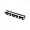 RJ45 8 Port Jack 8P8C موصل شبكة بزاوية قائمة DIP نوع PCB جبل 20 قطعة