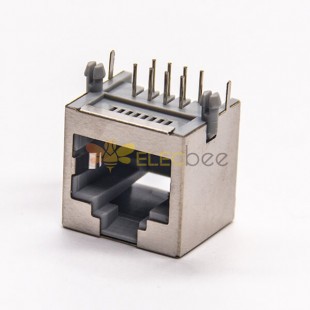 RJ45 8p8c Conector de ángulo recto blindado RJ45 Jack DIP