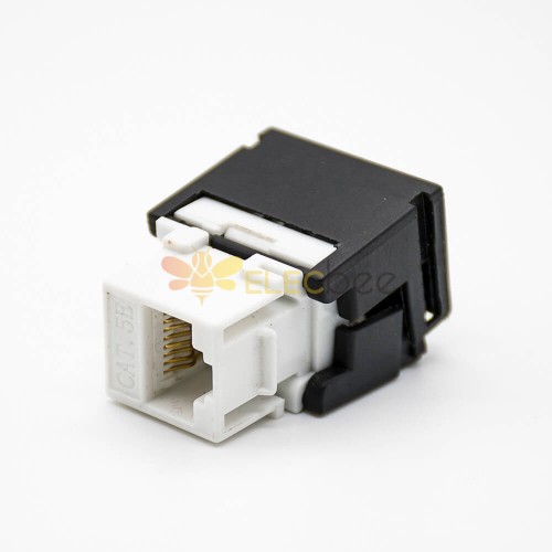 RJ45 Cat5e Jack 8P8C 180 درجة مقبس غير محمي وحدة شبكة بدون أدوات