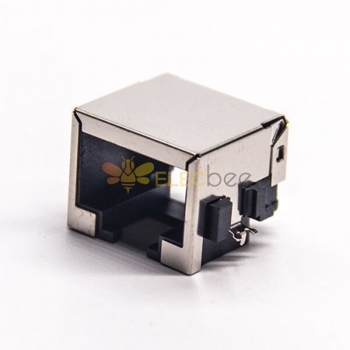 RJ45 Connecteurs Femelle SMT PCB Mount Offset 90 Degree sans LED 8p8c