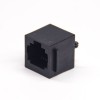 RJ45 Coupler Noir 180 Degrés À travers trou PCB Mount 8P8C Connecteur modulaire