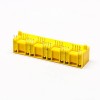 RJ45 Femme 4 Port 90 Degree Connector 4 Port 8P Yellow Unshield With LED