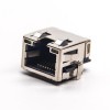 RJ45 Female 8p8c 90 Degree Offset Through Hole PCB Mount with LED EMI Shielded