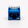 5pcs RJ45 Conector Feminino 1 Port 90 Grau Azul sem Escudo e com LED para PCB