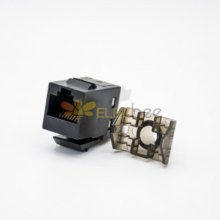 RJ45 Femelle Jack Single Port CAT6 Unshielded 8P8C PCB Mount Network Module With Dust Cover